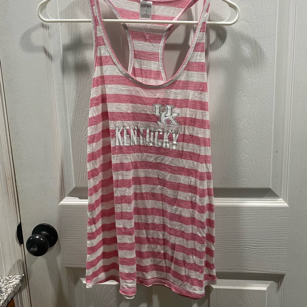 Kentucky tank pink white striped SZ small